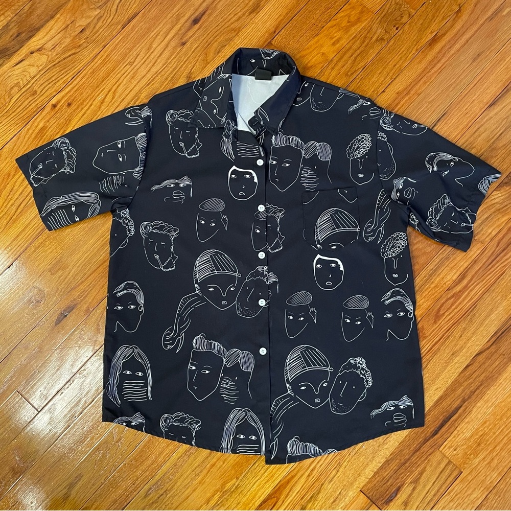 Black Graphic Men's Shirt